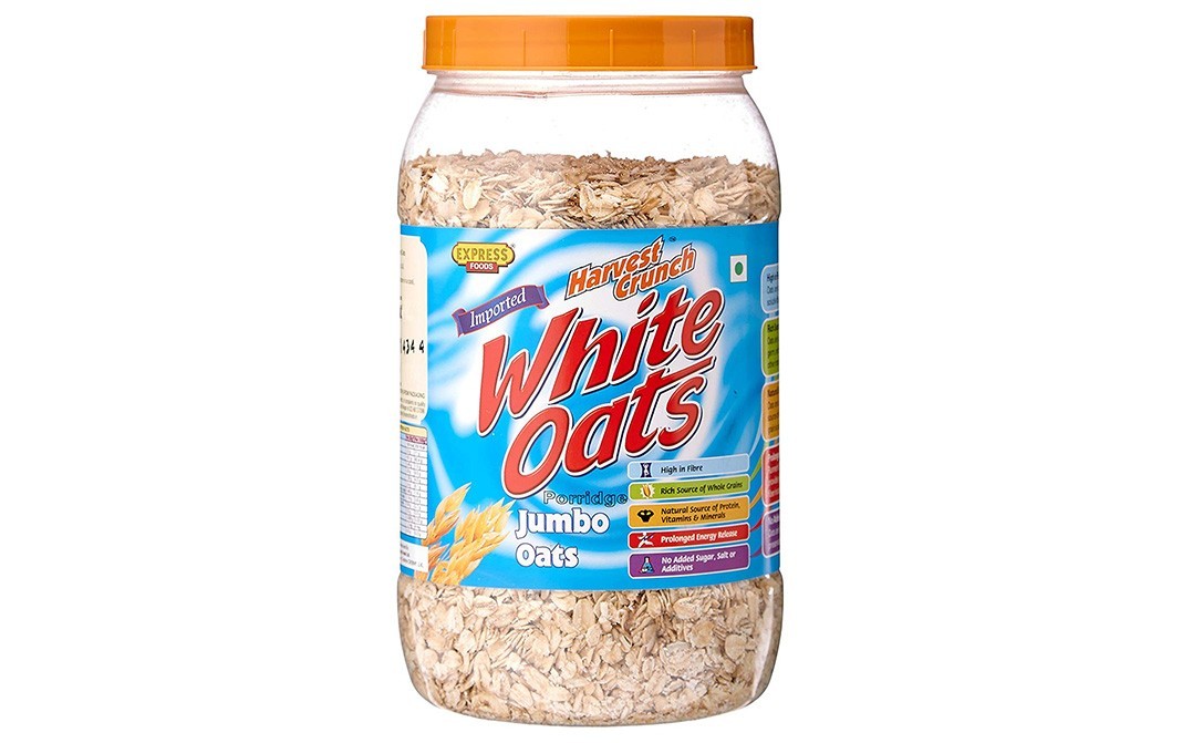 Express Foods Harvest Crunch White Oats Porridge, Jumbo   Plastic Jar  800 grams